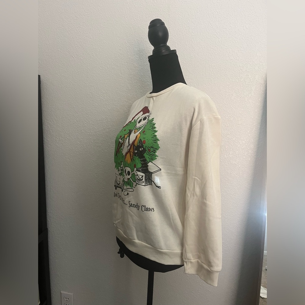 Disney Nightmare Before Christmas Large 6/7 Wreath Sweater Sandy Claws - Picture 3 of 6